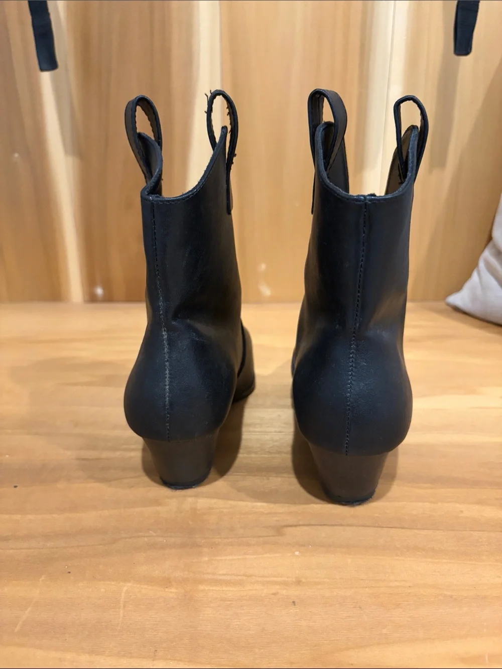 Target Black Pointed Toe Ankle Booties with Metallic Accent